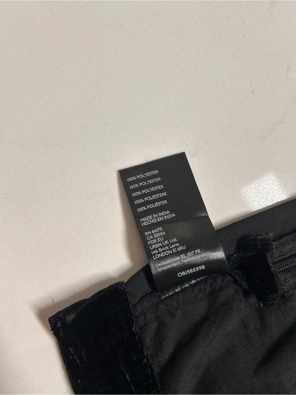 Free People Black Velvet Mini Skirt 10 NWOT